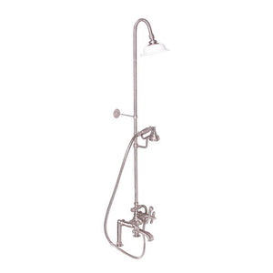 Tub Filler with Diverter Hand-Held Shower and Riser