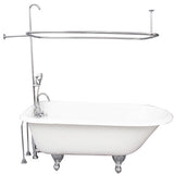 Bartlett 60″ Cast Iron Roll Top Tub Kit – Polished Chrome Accessories