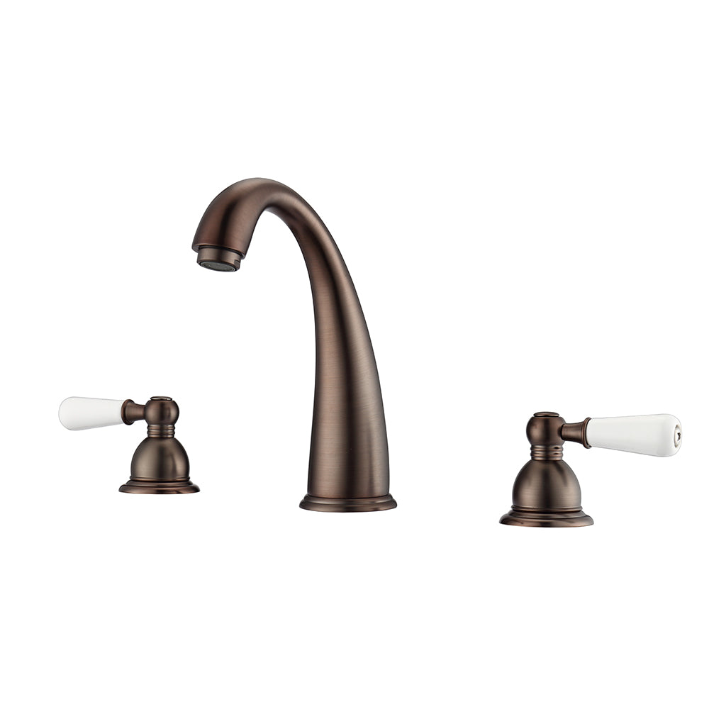 Maddox Widespread Lavatory Faucet with Porcelain Lever Handles