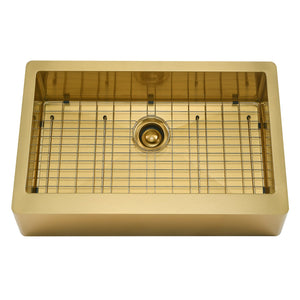 Adelphia Single Bowl Gold Stainless Apron-Front Sink