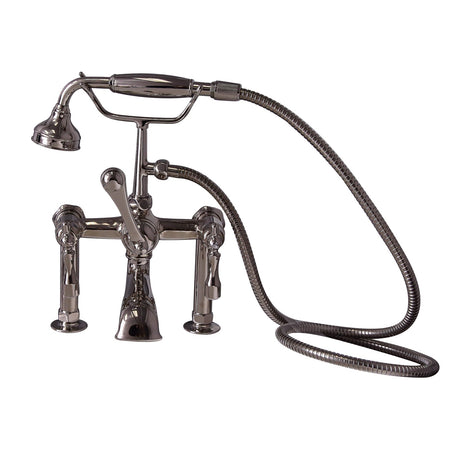 Columbus 61" Cast Iron Double Roll Top Tub Kit-Polished Nickel Accessories