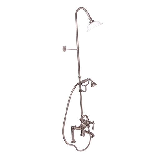 Tub Filler with Diverter Hand-Held Shower and Riser