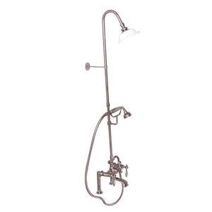 Tub Filler with Diverter Hand-Held Shower and Riser