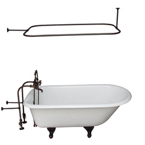 Antonio 55" Cast Iron Roll Top Tub Kit-Oil Rubbed Bronze Accessories