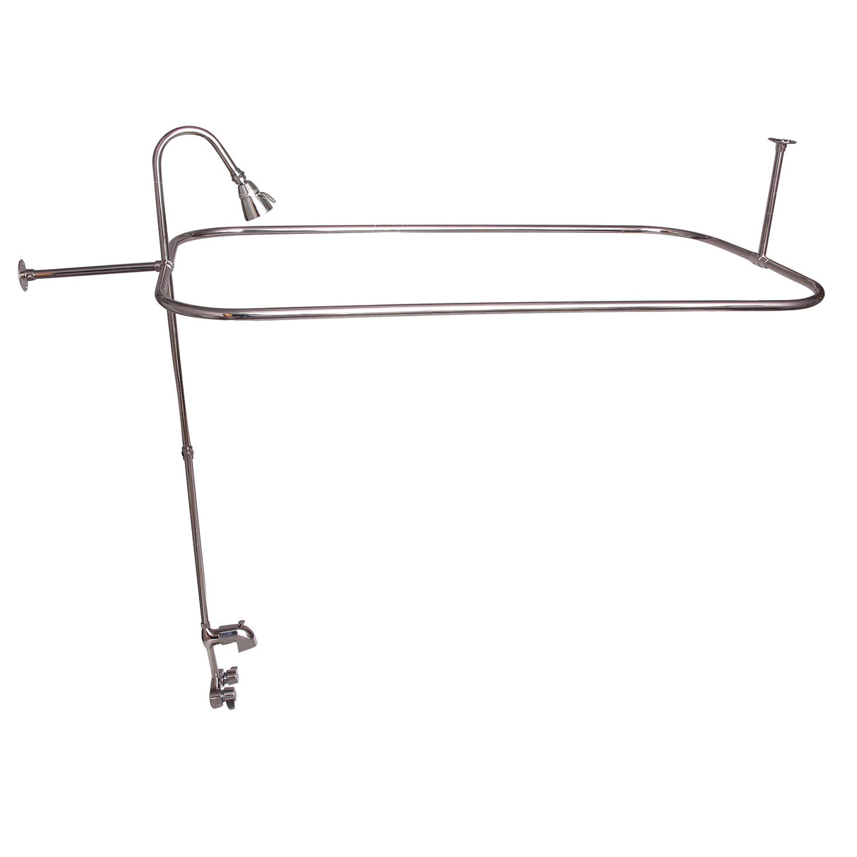 Bartlett 60" Cast Iron Roll Top Tub Kit-Polished Nickel Accessories