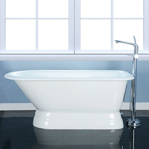 Clancy 66" Cast Iron Roll Tub on Base