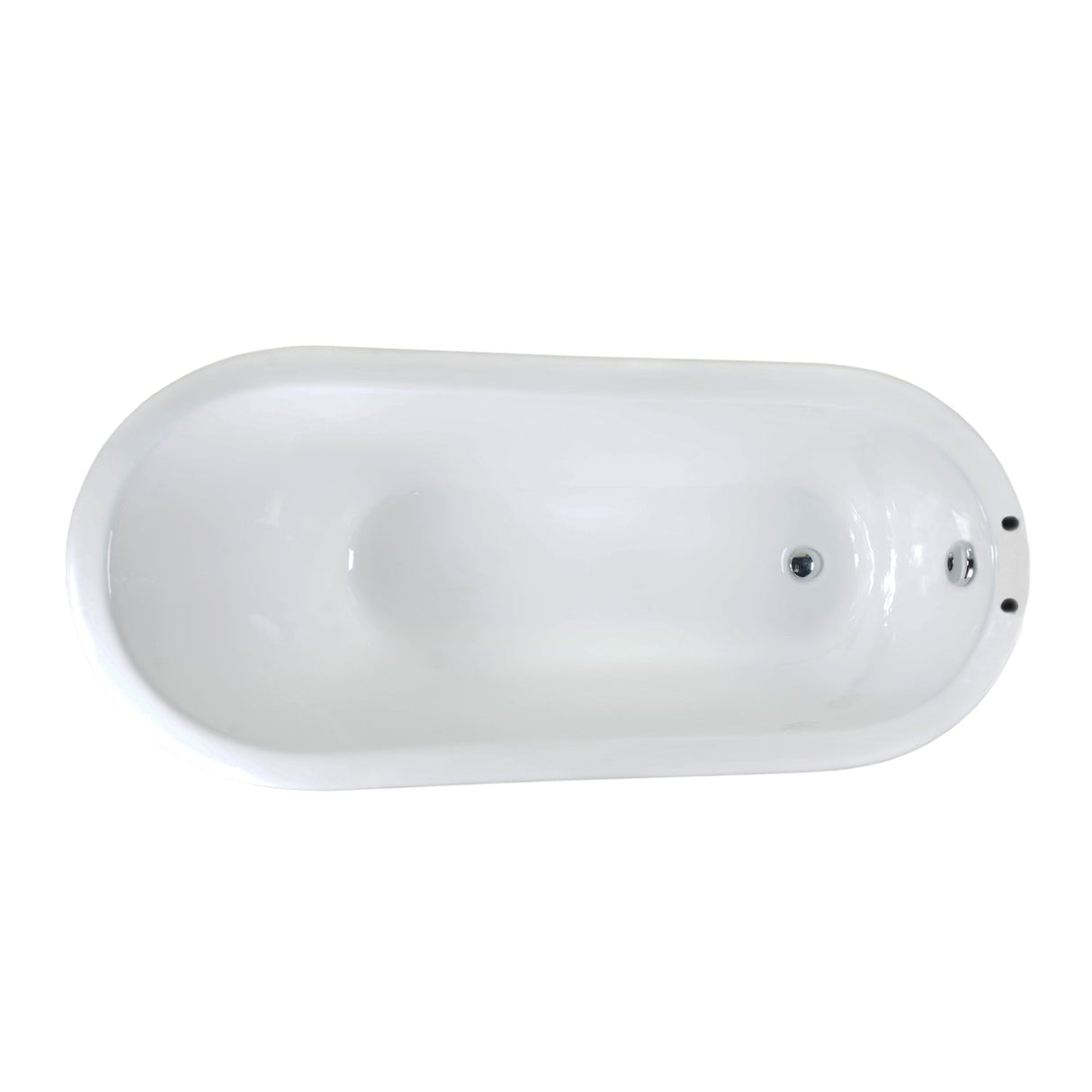 India 67" Cast Iron Slipper Tub