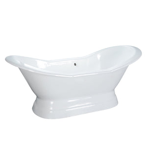 Maren 61" Cast Iron Double Slipper Tub on Base