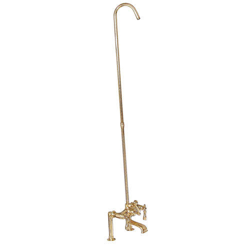 Tub Rim-Mounted Filler with Diverter and Riser