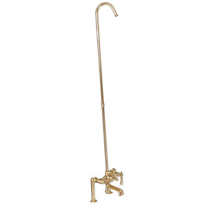 Tub Rim-Mounted Filler with Diverter and Riser