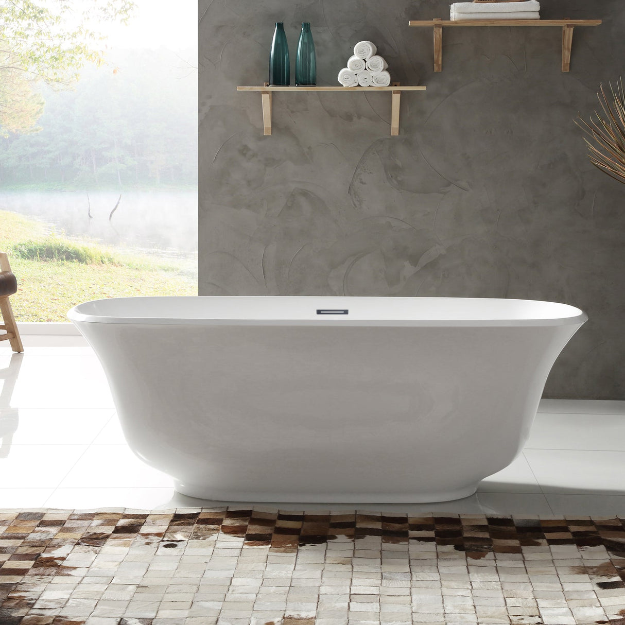 Celeste 67" Acrylic Tub with Integral Drain and Overflow