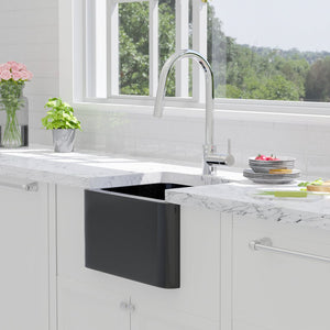 Abrams Single Bowl Granite Apron-Front Sink