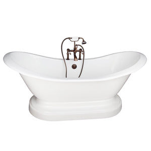 Marshall 72″ Cast Iron Double Slipper Tub Kit – Oil Rubbed Bronze Accessories