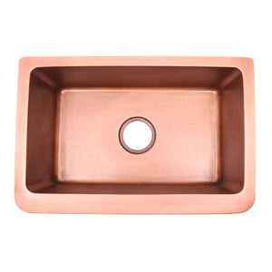 Cilantro Single Bowl Copper Apron-Front Sink