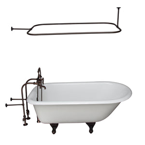 Brocton 65″ Cast Iron Roll Top Tub Kit – Oil Rubbed Bronze Accessories