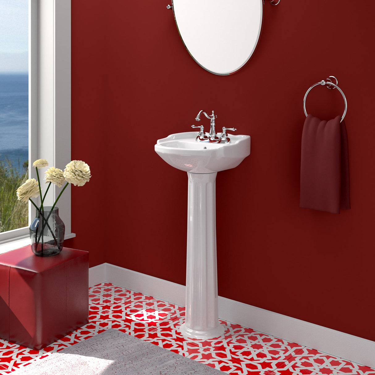 Silvi 15" Pedestal Lavatory