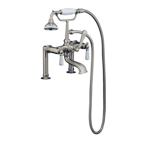 Duet 67″ Cast Iron Double Roll Top Tub Kit – Brushed Nickel Accessories