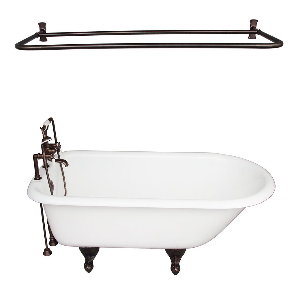 Cadmus 67″ Cast Iron Roll Top Tub Kit – Oil Rubbed Bronze Accessories