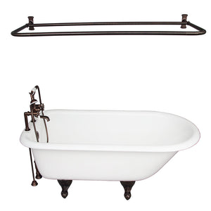 Cadmus 67″ Cast Iron Roll Top Tub Kit – Oil Rubbed Bronze Accessories