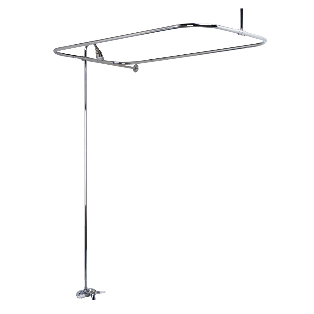 Atlin 67″ Acrylic Roll Top Tub Kit in White – Polished Chrome Accessories