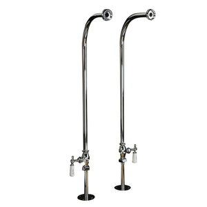 Brocton 65″ Cast Iron Roll Top Tub Kit – Polished Chrome Accessories