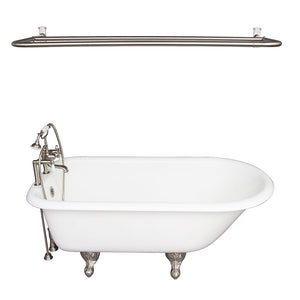 Beecher 60″ Cast Iron Roll Top Tub Kit – Brushed Nickel Accessories