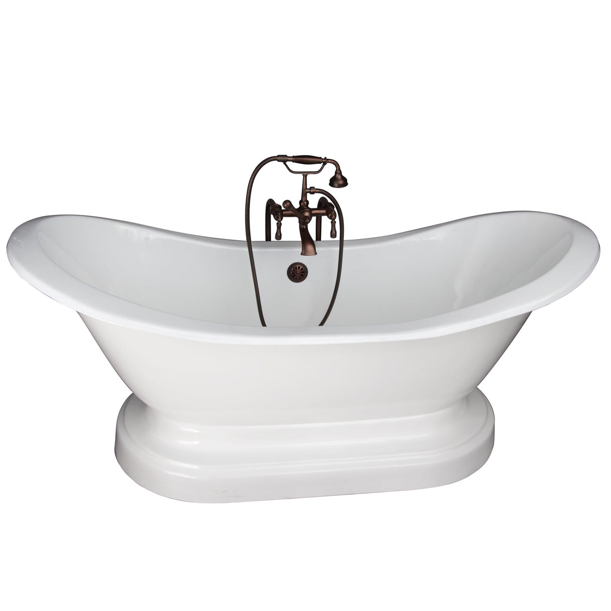 Marshall 72" Cast Iron Double Slipper Tub Kit-Oil Rubbed Bronze Accessories