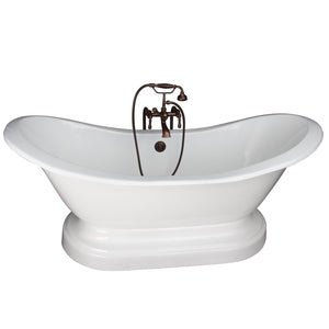 Marshall 72" Cast Iron Double Slipper Tub Kit-Oil Rubbed Bronze Accessories