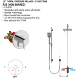 House of Rohl R23 1/2" Therm & Pressure Balance Rough-in Valve With up to 3 Functions