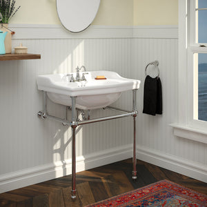Ensal 30″ Console with Brass Stand