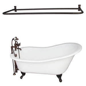 Griffin 61″ Cast Iron Slipper Tub Kit – Oil Rubbed Bronze Accessories