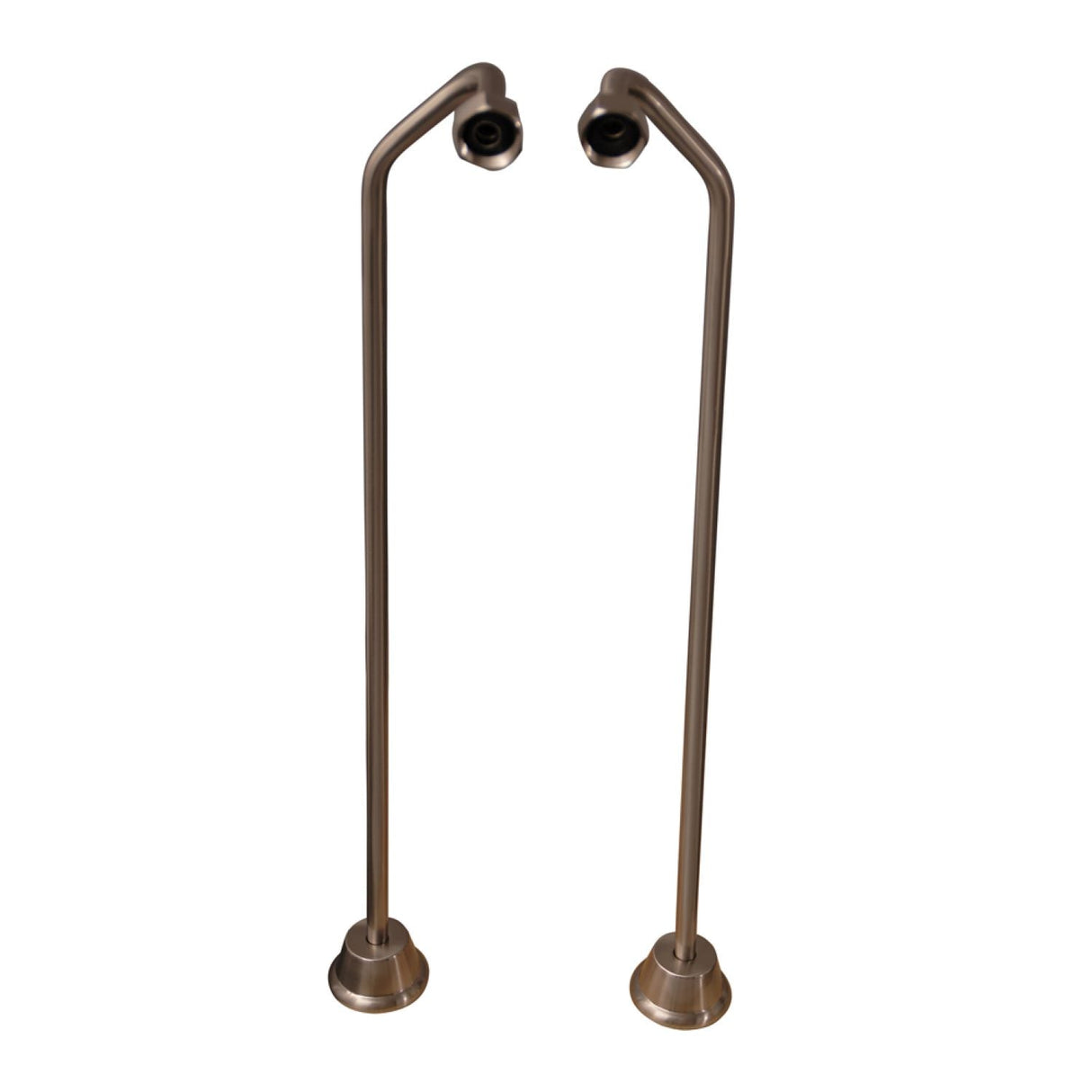 Antonio 55" Cast Iron Roll Top Tub Kit-Brushed Nickel Accessories