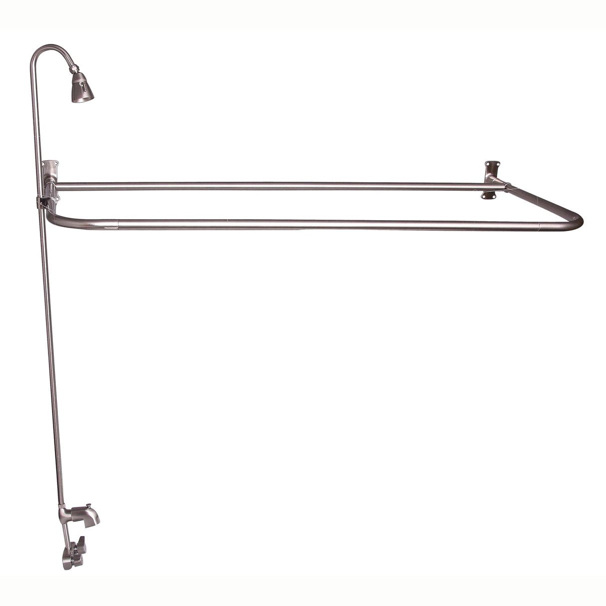 Antonio 55" Cast Iron Roll Top Tub Kit-Brushed Nickel Accessories
