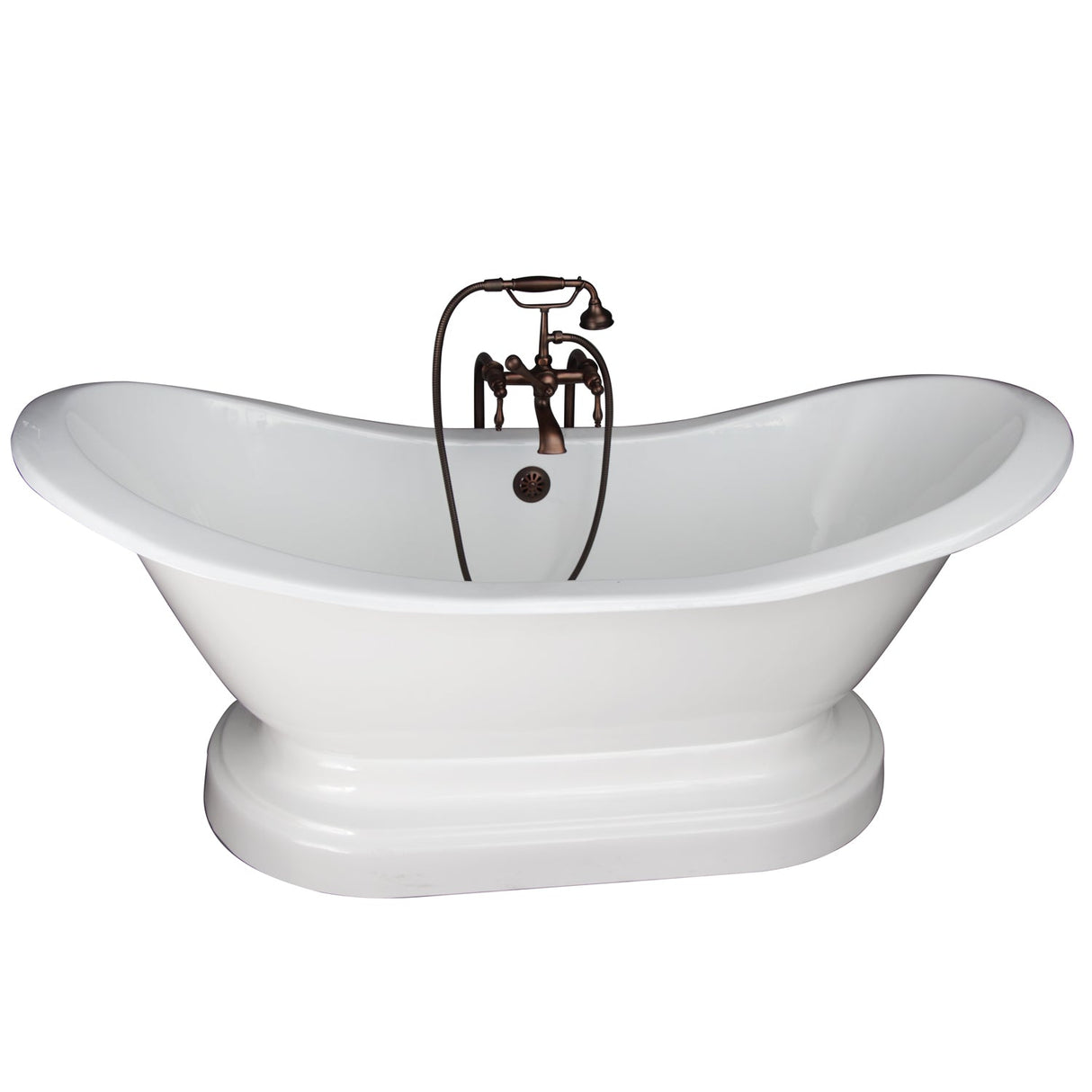 Marshall 72″ Cast Iron Double Slipper Tub Kit –Oil Rubbed Bronze Accessories