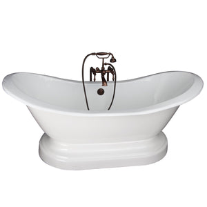 Marshall 72″ Cast Iron Double Slipper Tub Kit –Oil Rubbed Bronze Accessories