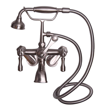 Brocton 65″ Cast Iron Roll Top Tub Kit – Brushed Nickel Accessories