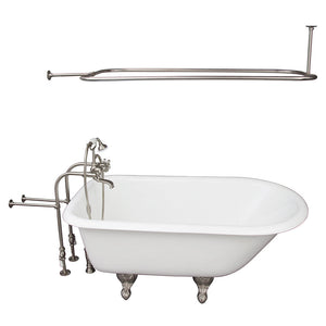 Antonio 55″ Cast Iron Roll Top Tub Kit – Brushed Nickel Accessories