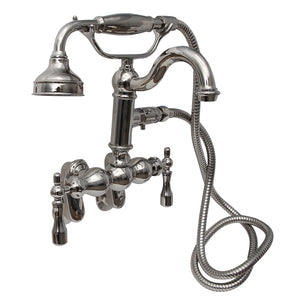 Tub Wall-Mounted Filler with Hand-Held Shower