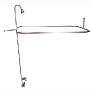 Antonio 55" Cast Iron Roll Top Tub Kit-Brushed Nickel Accessories