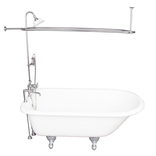 Cadmus 67″ Cast Iron Roll Top Tub Kit – Polished Chrome Accessories