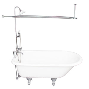 Cadmus 67″ Cast Iron Roll Top Tub Kit – Polished Chrome Accessories
