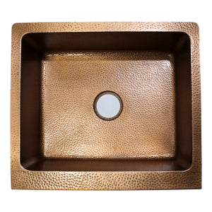 Grecia Single Bowl Copper Apron-Front Sink