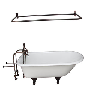 Antonio 55" Cast Iron Roll Top Tub Kit-Oil Rubbed Bronze Accessories