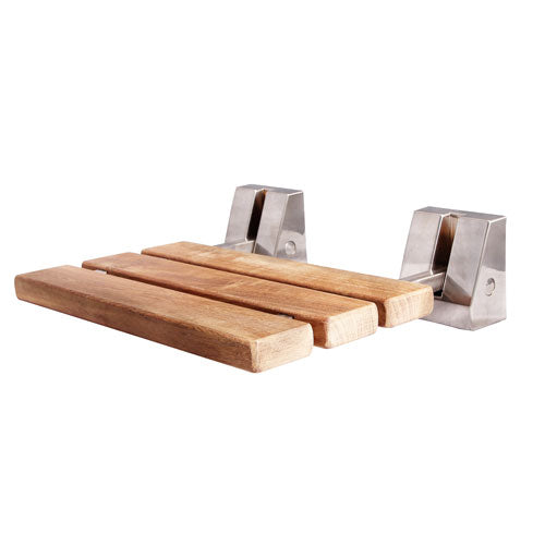16" Wall Mounted Teak Shower Seat
