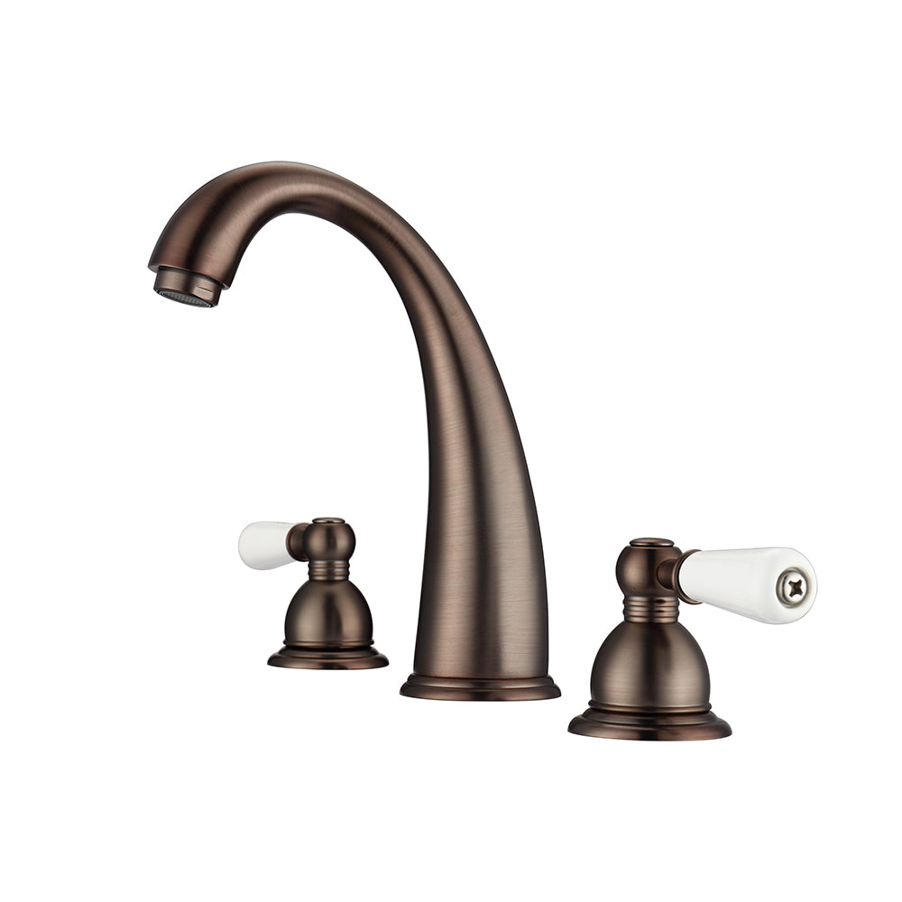 Maddox Widespread Lavatory Faucet with Porcelain Lever Handles