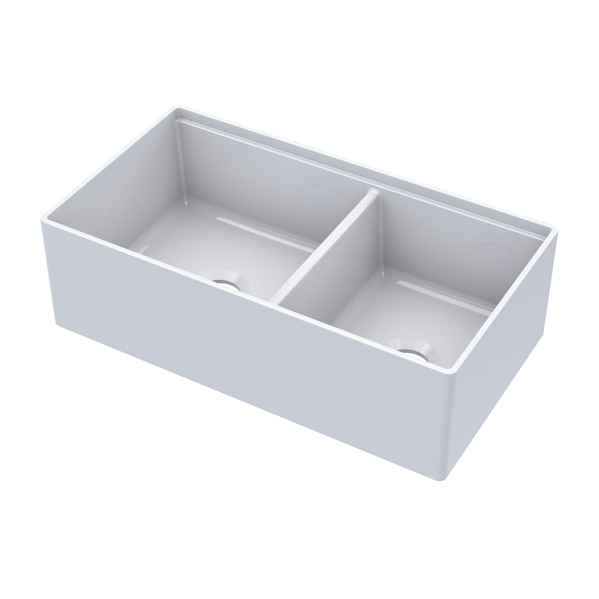 Maxwel 33" Double Bowl Apron-Front Sink with Ledge