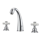 Maddox Widespread Lavatory Faucet with Porcelain Cross Handles