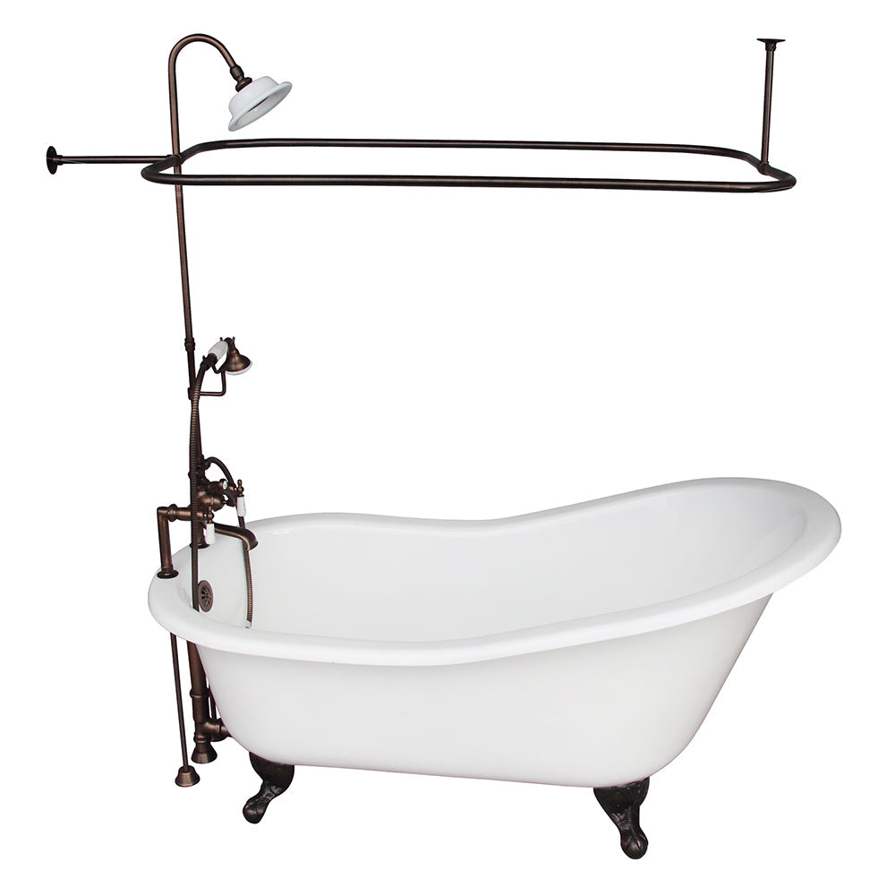 Icarus 67″ Cast Iron Slipper Tub Kit – Oil Rubbed Bronze Accessories