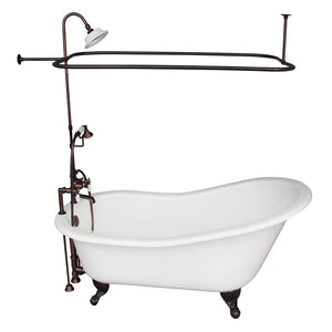 Icarus 67″ Cast Iron Slipper Tub Kit – Oil Rubbed Bronze Accessories