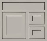 Bertch 30" Grey Vanity with Bun Feet